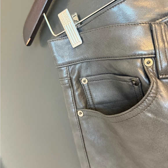 Agolde NWT 30 recycled leather dark gray Boot Cut Pants - Picture 8 of 17